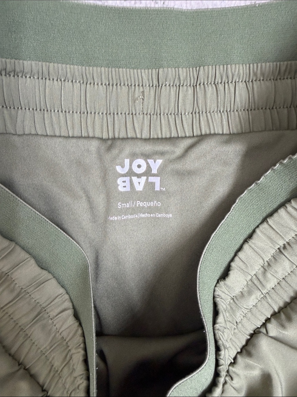 JoyLab Olive Green Athletic Pleated Side Shorts - Picture 2 of 3